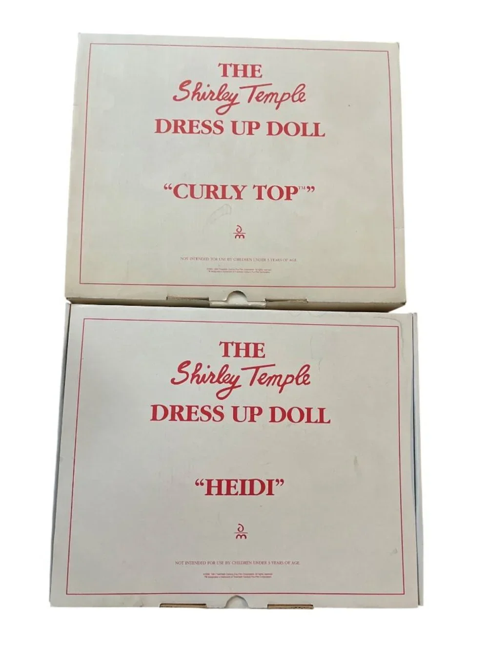 Set Of 3 Shirley Temple Dress Up Doll Costumes: Heidi, Stowaway & Curly Top NIB